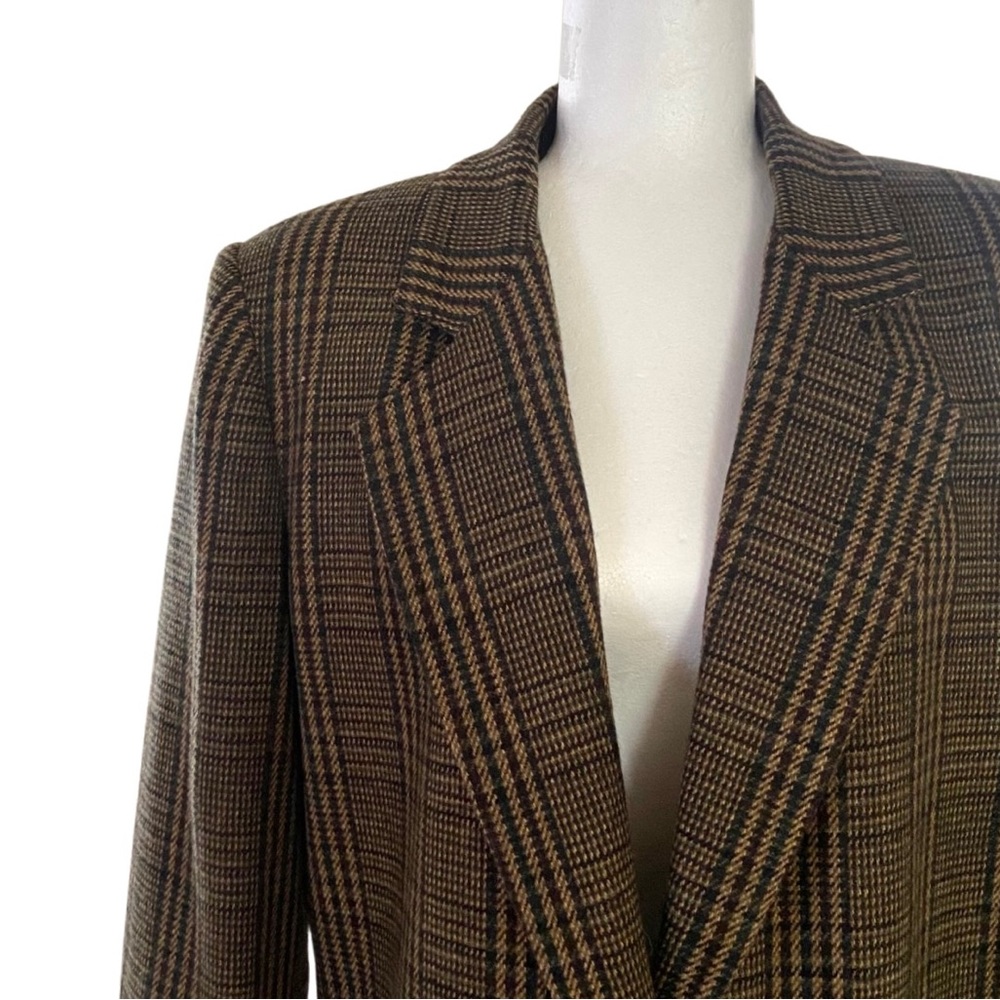 Vintage | Wool Blend Plaid Blazer